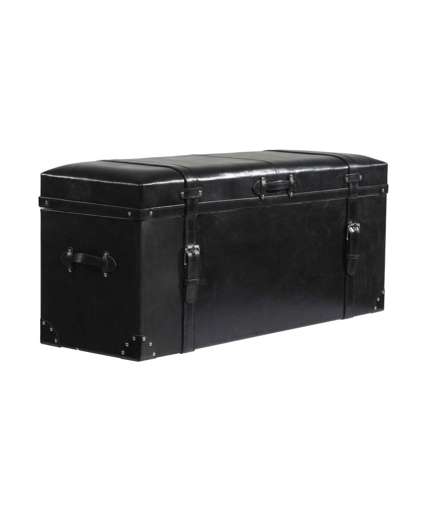 PIE DE CAMA CUSHION PIEL NEGRO