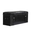 PIE DE CAMA CUSHION PIEL NEGRO