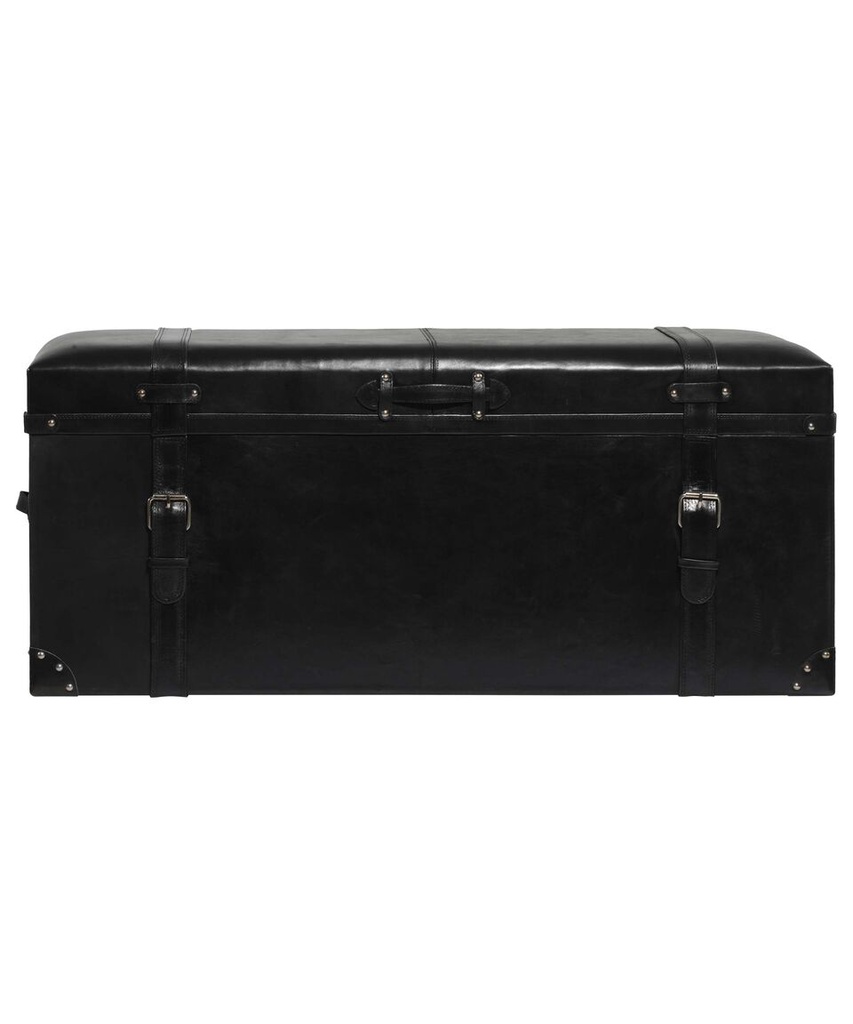 PIE DE CAMA CUSHION PIEL NEGRO